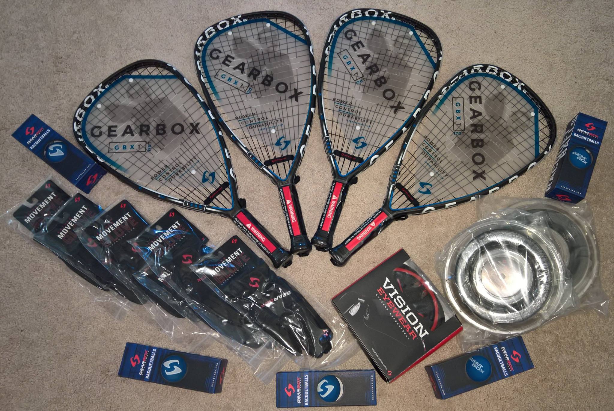 Team Gearbox Racquetball Package Unboxed